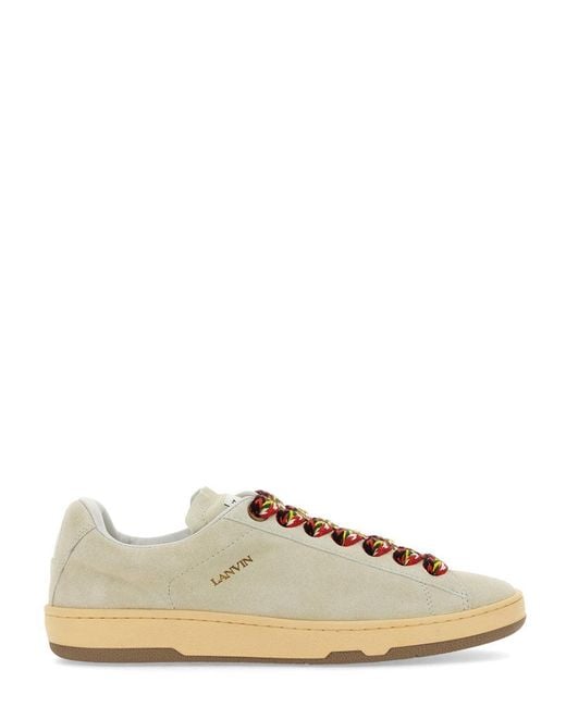 Lanvin Natural Sneaker Cube With Soft Leather Upper