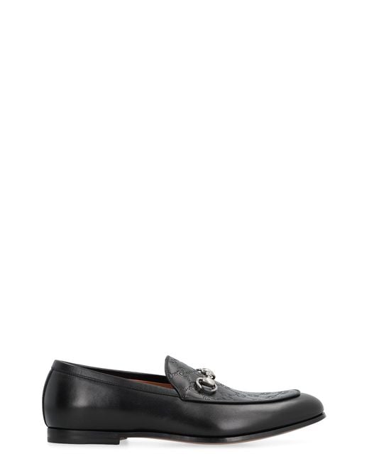 Gucci Black Leather Loafers for men