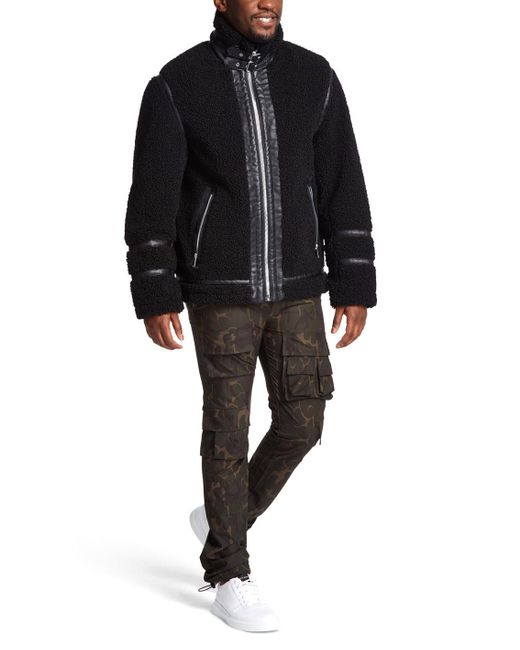 fleece aviator jacket