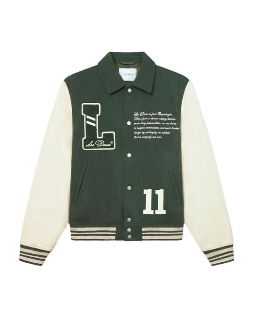 Les Deux Green Varsity" Wool Jacket for men