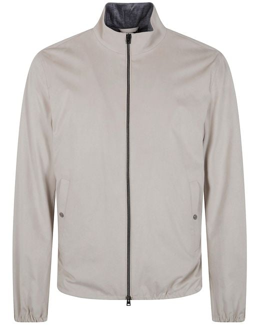 Herno Gray Bomber Jacket for men