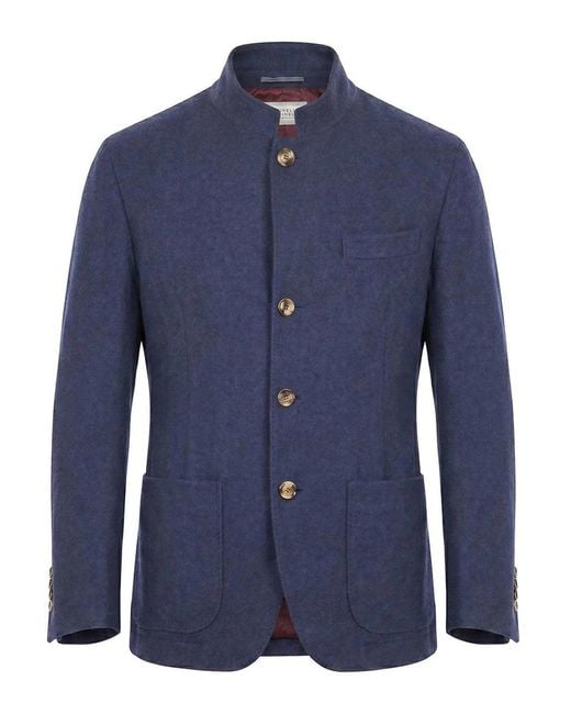 Brunello Cucinelli Blue Blazer for men