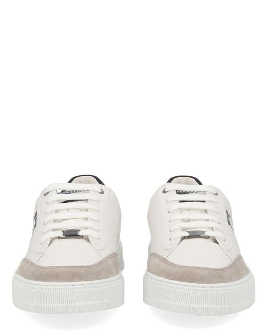 Ferragamo White Low-Top Sneaker With Gancini Detail for men