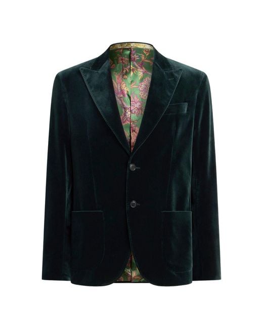Etro Black Single Breasted Blazer for men
