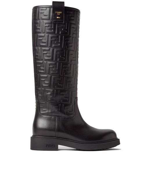 Fendi Black Leather Boots
