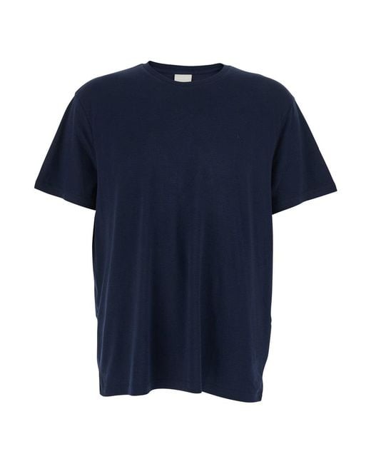 Calvin Klein Blue T-Shirt With Tone-On-Tone Logo for men