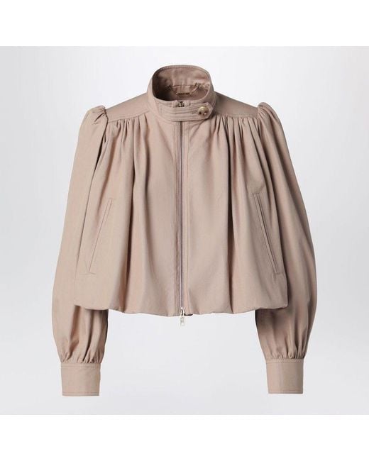 Chloé Multicolor Gathered Bouclé Jacket