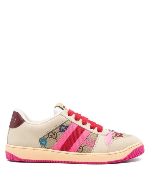 Gucci Pink Screener Gg Sneaker