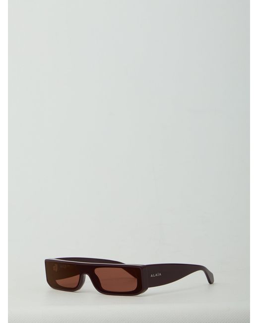 Alaïa White Rectangular Mask Sunglasses