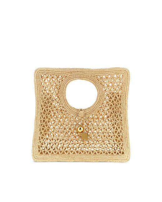 Jacquemus Metallic Neutrals Tote Bags