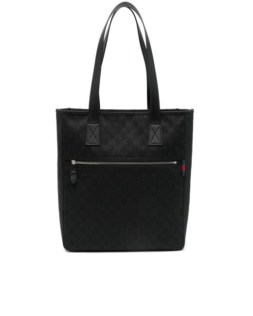 Borsa Tote Media di Gucci in Black da Uomo
