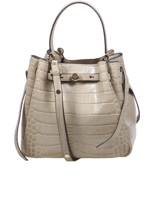 Borsa Romy Bucket di Tory Burch in Gray