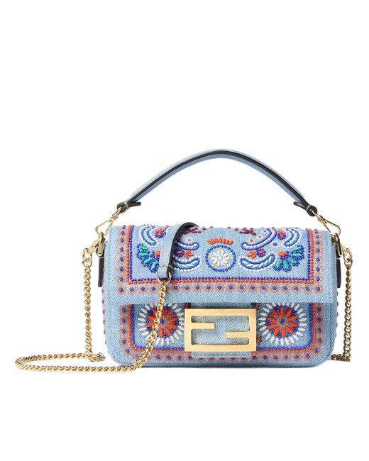 Baguette Mini di Fendi in Blue