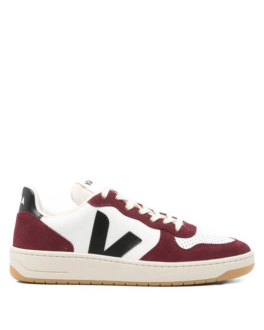 V-10 Leather di Veja in Pink