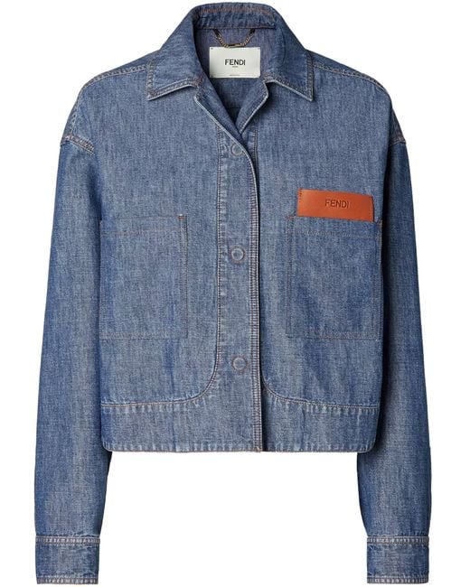 Giacca Chambray di Fendi in Blue