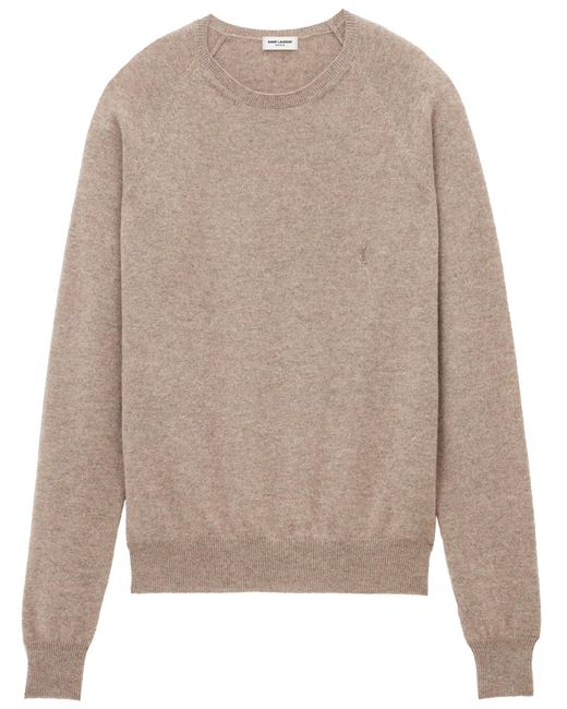 Pullover Cassandre di Saint Laurent in Natural da Uomo
