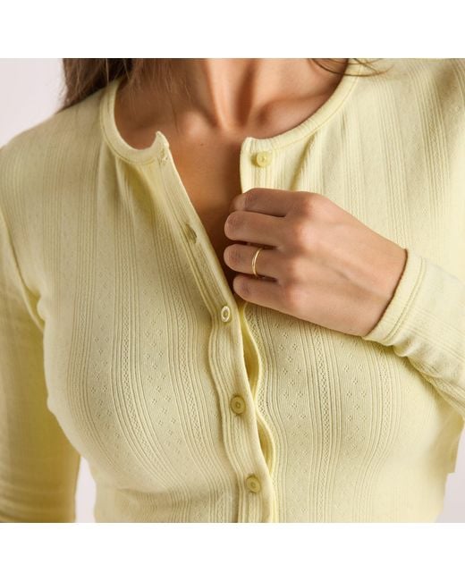 Lounge Pointelle Vest in het Green
