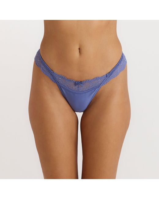 Lounge Embrace Satin String in het Blue