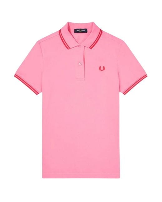 Fred Perry Twin Tipped G3600 D14 Pink Polo Shirt | Lyst