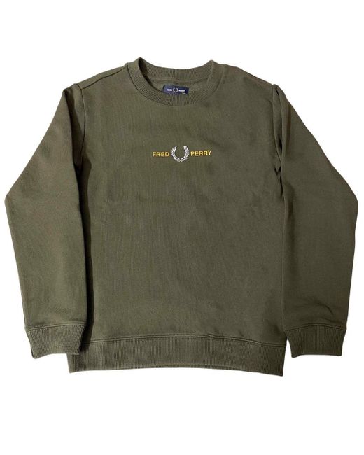 Beundringsværdig det er smukt rutine Fred Perry Sy1635 408 Kids Green Sweatshirt for Men | Lyst