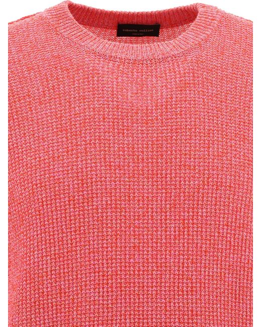 Roberto Collina Bicolor Sweater in Pink for Men | Lyst UK