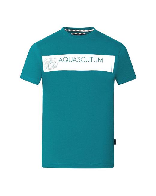 Aquascutum Tsia117 32 Green T-shirt in Blue for Men | Lyst