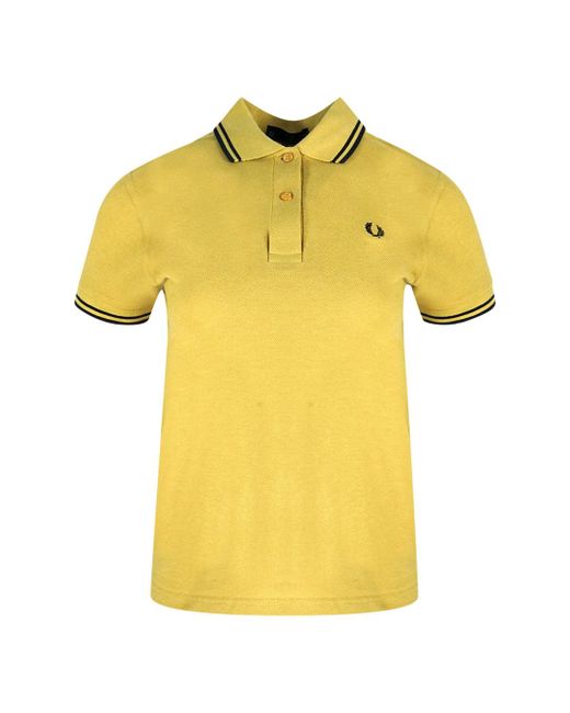 Fred Perry Twin Tipped G12 926 Gold Polo Shirt in Yellow | Lyst