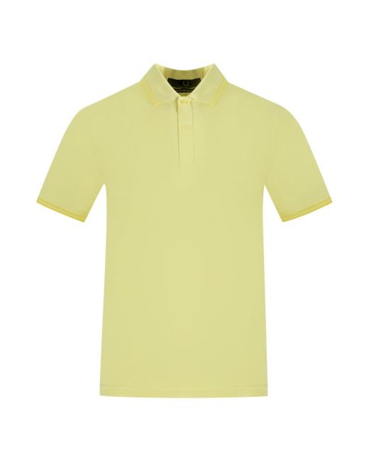 Fred Perry Twin Tipped Collar M12 I99 Yellow Polo Shirt for Men | Lyst