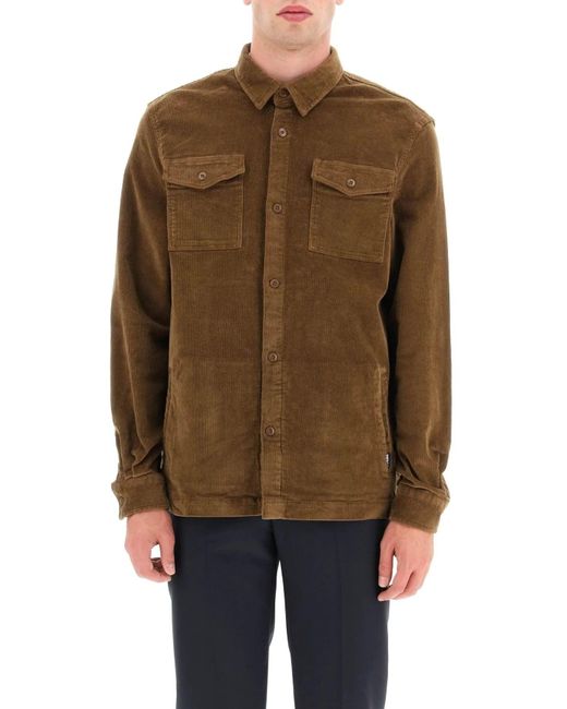 Barbour Corduroy Overshirt in Brown for Men | Lyst