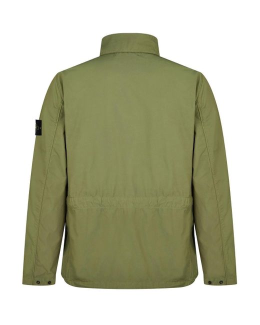 Stone Island Olive Green Field Jacket for Men | Lyst
