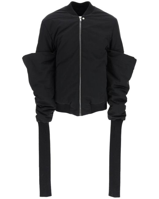 Rick Owens Bomber Jacket With Extra Long Gauntlet Sleeves in Black for ...