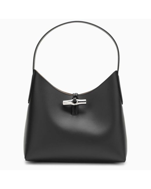 Longchamp Roseau Black Handbag | Lyst
