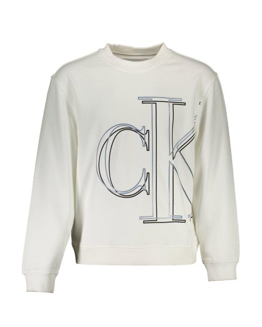 Calvin Klein White Cotton Sweater for Men | Lyst UK