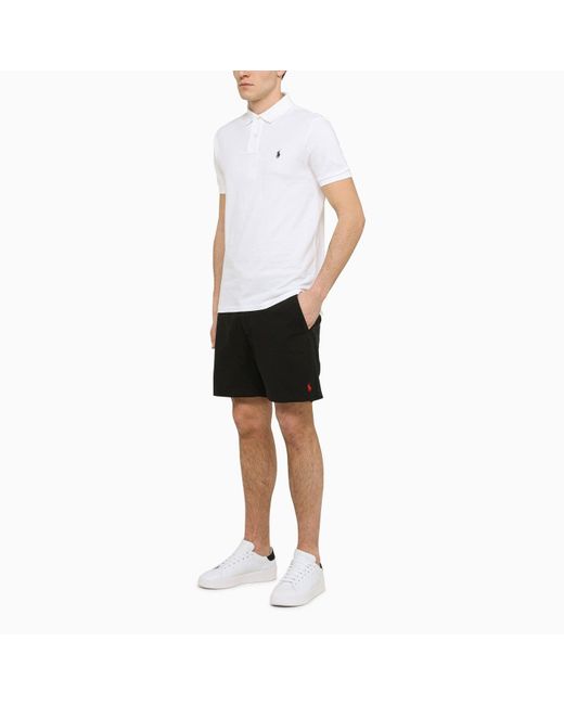 Polo Ralph Lauren men's polo shirt in slim fit cotton piqué White