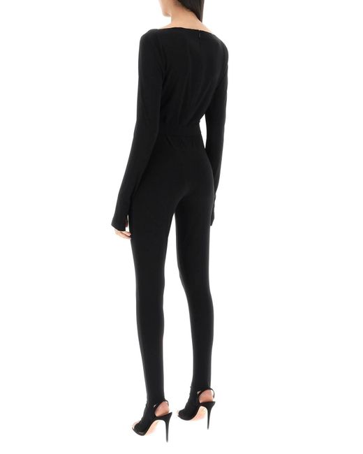 Norma Kamali Poly Lycra Catsuit in Black | Lyst