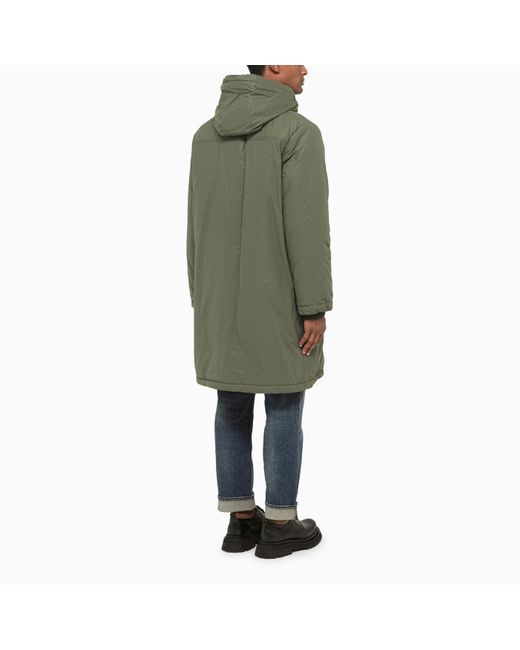 A.P.C. Military Parka Jacket With Hood in Green for Men | Lyst