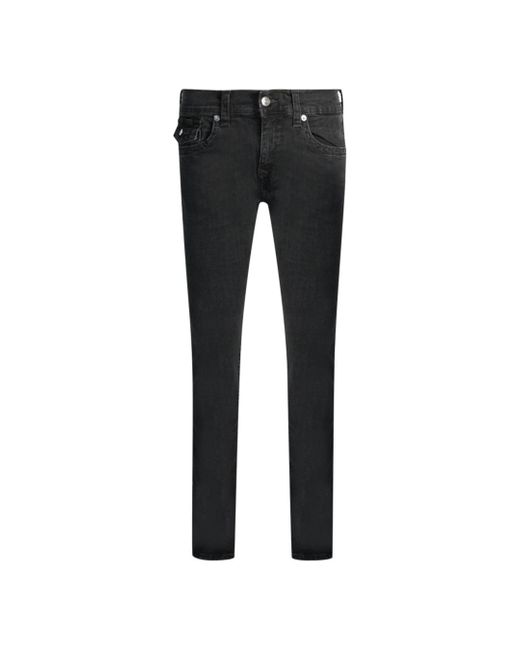 True Religion Rocco Flap Relaxed Black Skinny Jeans for Men | Lyst