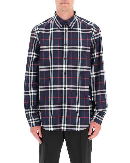 Burberry Caxton Vintage Check Shirt in Blue for Men | Lyst