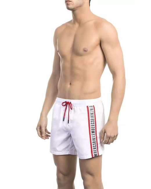Bikkembergs Polyamide Swimwear in White for Men | Lyst UK
