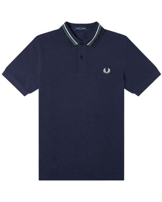 Fred Perry Tipped Collar M9575 266 Navy Blue Polo Shirt for Men | Lyst