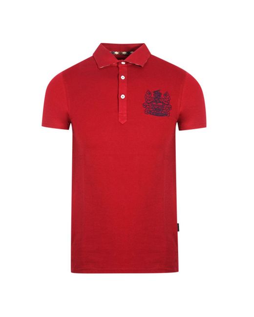 Aquascutum Qmp026 32 Red Polo Shirt for Men | Lyst