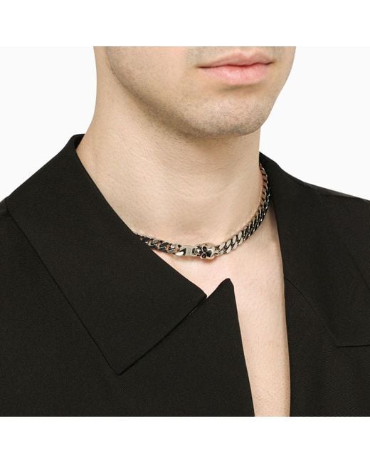 Alexander McQueen Silver-tone Skull Necklace in Metallic for Men | Lyst UK