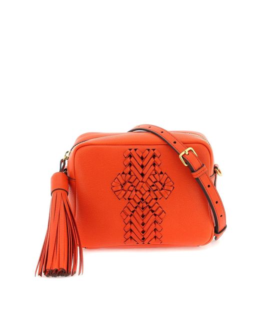 Anya Hindmarch 'neeson Tassel' Crossbody Bag Red Leather in Orange Lyst