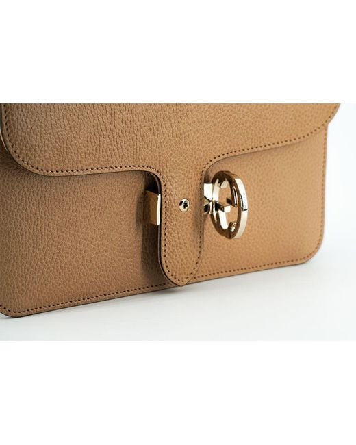 Gucci Beige Calf Leather Dollar Shoulder Bag in Black Lyst
