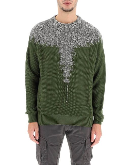 Marcelo Burlon 'block Wings' Cotton Sweater in Green for Men | Lyst UK