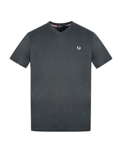 Fred Perry M6717 102 V-neck Black T-shirt in Gray for Men | Lyst