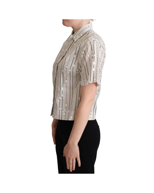 White Circles Dots Collared Button Up Shirt - bpconstructores.com