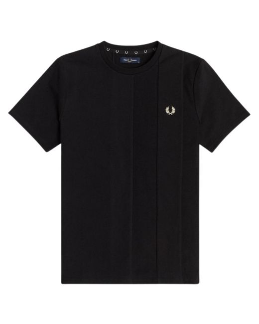 Fred Perry Panel Logo M1593 102 Black T-shirt for Men | Lyst