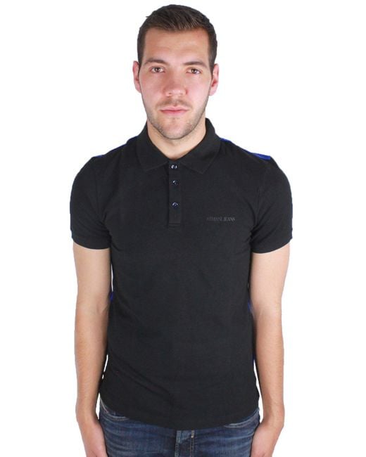 Armani Jeans 6y6f24 6jptz 1200 Polo Shirt in Black for Men | Lyst
