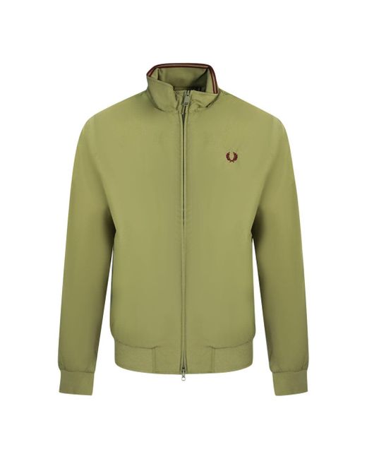 Fred Perry J2660 H04 Beige Brentham Jacket in Green for Men | Lyst